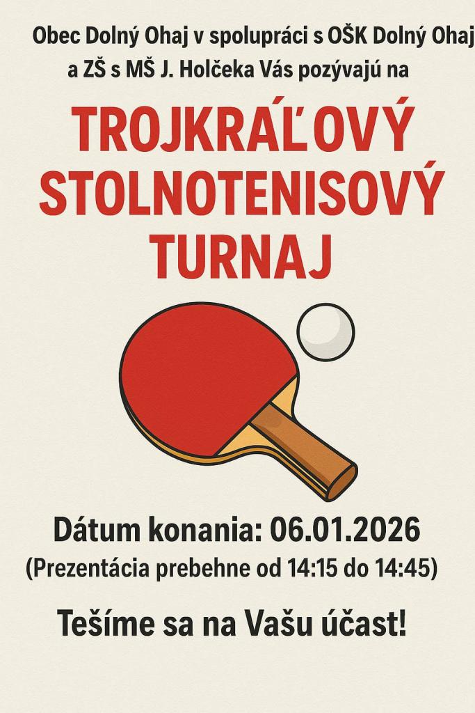 Trojkráľový stolnotenisový turnaj 